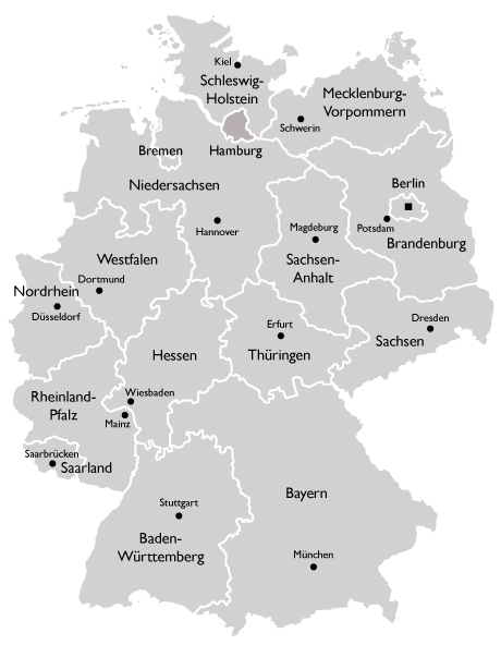 Karte der KVen - Hamburg