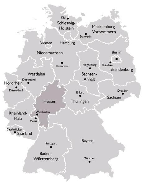 Karte der KVen - Hessen