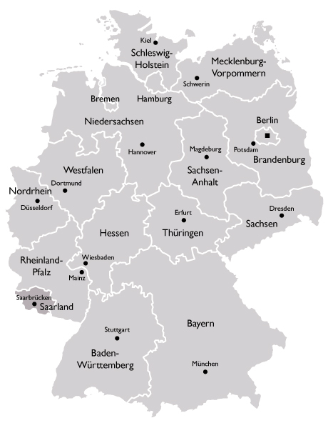 Karte der KVen - Saarland